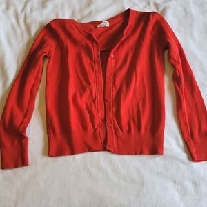 Red girls cardigan